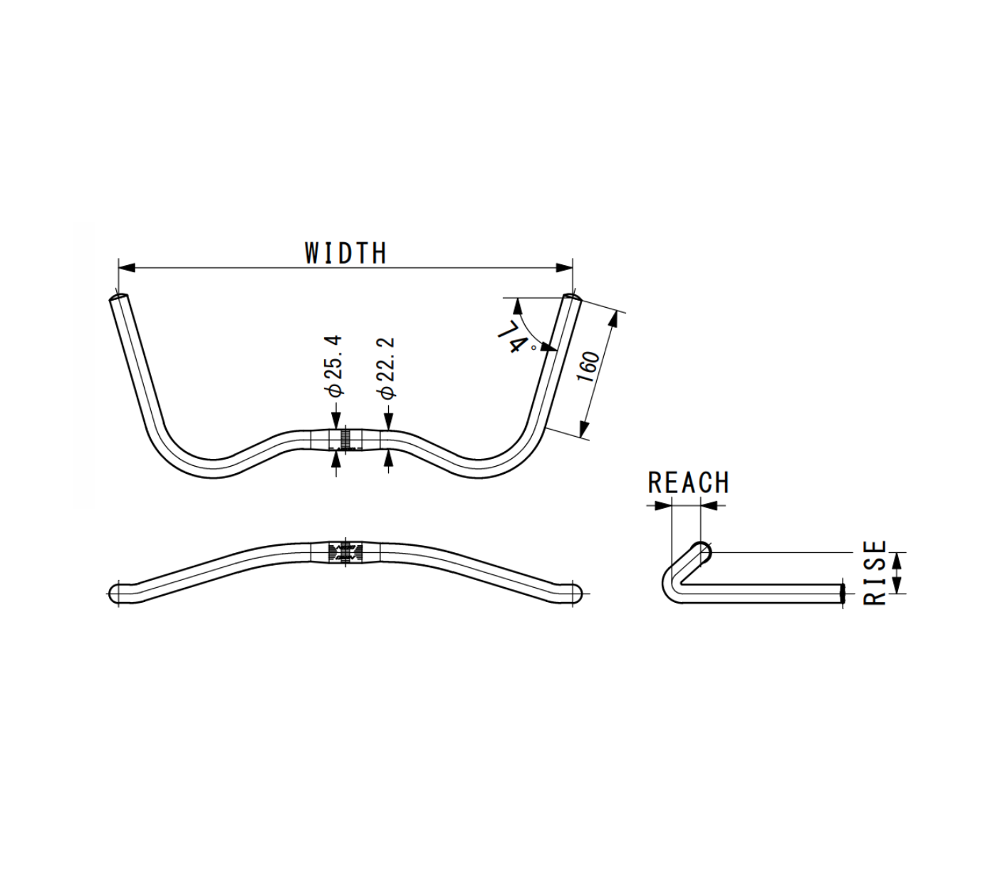 Nitto - B352 EX - CrMo Handlebar - Silver