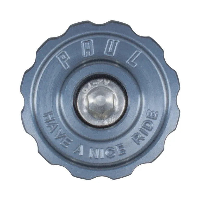Blue wheel hub with 'Have a Nice Ride' text on a white background