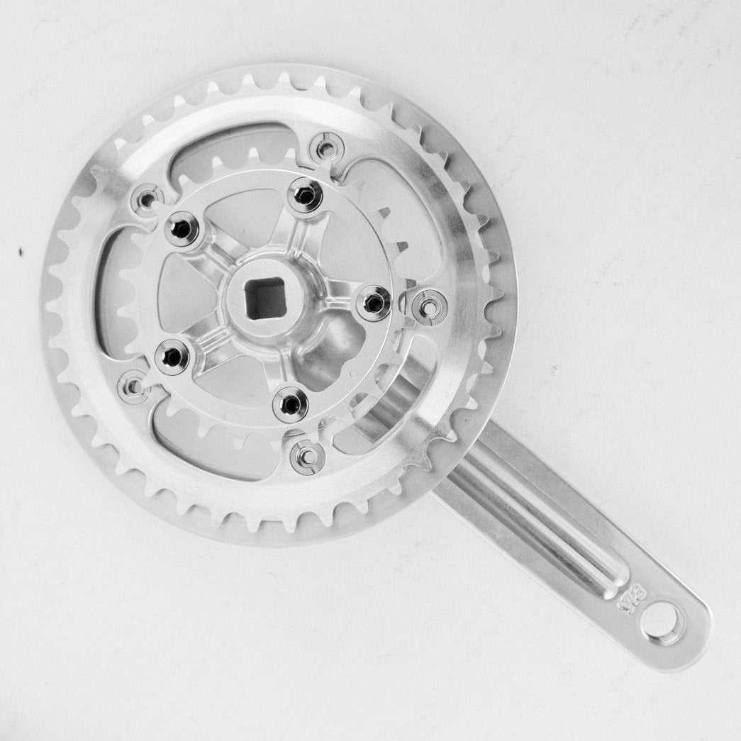 Rivendell - Crank -Silver1 - Wide/Low double 38x24 173 mm (with guard)
