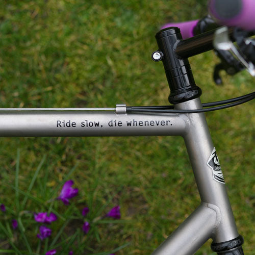 Stridsland - "Ride Slow, Die Whenever" Sticker